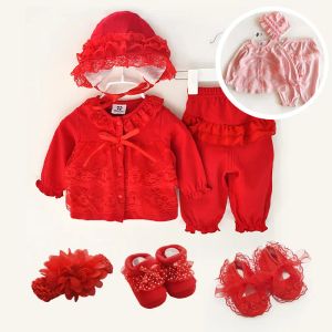 Conjunto de roupas para bebês meninas recém-nascidas, 03 meses, manga longa, inverno, outono, primavera, 03 meses, 1 ano, aniversário, sapatos rosa, 3, 6, 9 meses