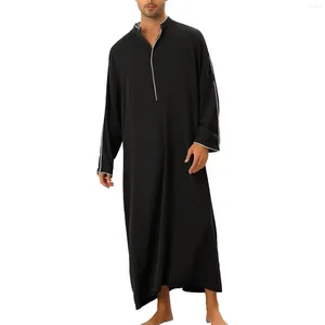 Etnik Giysiler 2024 Müslüman Erkekler Jubba Thobe Eid Abaya Homme Musulman Kaftan İslami Cüppeler Pakistan Suudi Arabistan Djellaba İslam Giysileri