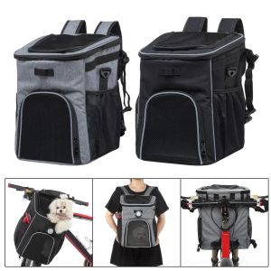 Taşıyıcılar köpek bisiklet sepet torbası havalandırmalı evcil hayvan taşıyıcı sırt çantası kamp seyahat için