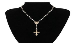 Katolik Tespih Boncuk Kadınlar Dini Takı Altın Lin Zincir Çok Katmancılar Kolye Vintage2863599