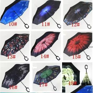 Зонты с обратным ветрозащитным слоем, перевернутый зонт наизнанку, подставка для моря Tt0123, Прямая доставка, домашний сад, хозяйственные товары Dhe7L