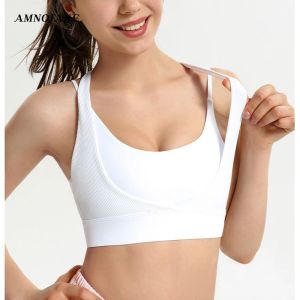Kıyafetler Yoga Bralette Koşuyor Fiess Sakinsiz Beyaz Spor Sütyen Kadın iç çamaşırı spor salonu bras bras bras güzel güzellik arka tank üstü