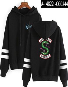 Riverdale Serpents Hoodie Erkek Kadınlar South Side Riverdale Southside Erkek Kızlar Büyük Boy Sweatshirt Kazak Hoodies Street Giyim YPF8747096