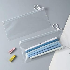 Прозрачный пенал из ПВХ, водонепроницаемая сумка-карандаш, портативная офисная дорожная сумка, канцелярские принадлежности
