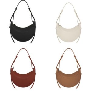 Brown Numero Dix Designer Çanta Çapraz Bags Klasik Yarım Ay Tam Tahıl Deri Borse Kadınlar İçin Basit Lüks Çantalar Modern Moda E4