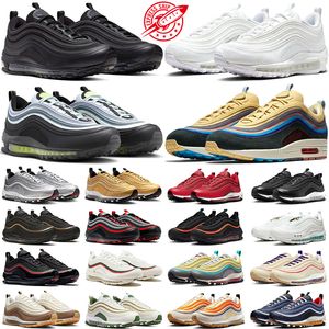 air max 97 Uomo Donne Scarpe da corsa Sean Wotherspoon Triple Black Bianco USA USA Ghost Argento Bullet 97S Mens Womens Trainer Sneakers sportivi