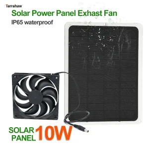Güneş Güneş Soğutma Fanı 10W Güneş Paneli 5V/12V Şarj Tahtası Dış Mekan Güç Taşınabilir Cep Telefonu Fotovoltaik Modül Enerji Üretimi