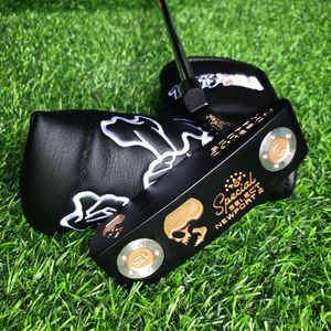 Men's Golf Putter Skull Gold Right Handed High Quality 32/33/34/35 Inches with Cover with Logo