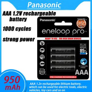 Batteries 100% NEW Panasonic Eneloop Original Battery Pro 1.2V AAA 900mAh NIMH Camera Flashlight Toy PreCharged Rechargeable Batteries