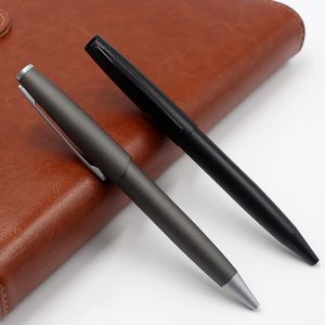 Hızlı Nakliye Caneta Buzlu Lake Siyah Finiş Premium Metal Kalem 1.0mm Akıcı Yazma Boligrafo Boya Gri Siyah Mat Pen Özelleştirilebilir Logo
