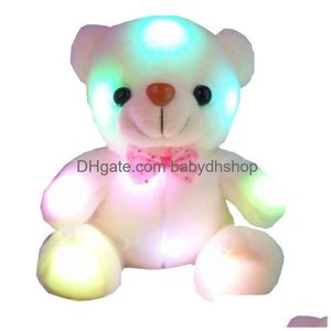 Bambole di peluche P Doll Led Colorf Flash Light Orso Animali Peluche Dimensioni 20Cm - 22Cm Orsi Regalo per bambini Regali di Natale Valenti Dh0Xp