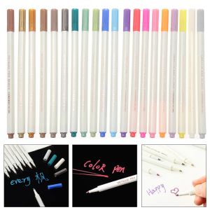 İşaretler 20 Renk/Set Premium Akrilik Kalemler Marker Pens Boya Kalemleri Çizim için Taşlar Camına Yazan Sanat Malzemeleri