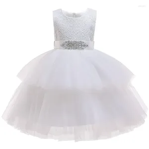 Vestidos de menina verão pageant bebê tutu vestido crianças para meninas roupas rendas festa casamento elegante princesa noite