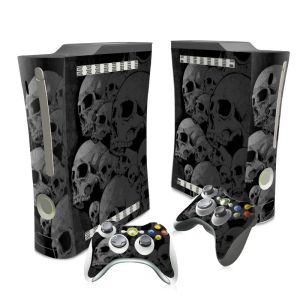 Наклейки на стикер черной дизайн черепа игровой консоль для Xbox 360 Fat Vinyl Decal Sky Wholesale