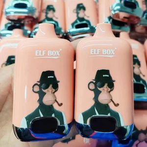 ELF BOX 12000 Puffs одноразовая электронная сигарета Цифровая затяжка для вейпа 0% 2% 3% 5% Аккумуляторная батарея 0,8 Mesh CO2 Емкость масляной ручки vape горячие ароматы портативные вейперы 12k 12000 14000