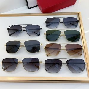 Лучшие роскошные солнцезащитные очки с прозрачными линзами, дизайнерские женские и мужские очки премиум-класса CT0037S, солнцезащитные очки в металлической оправе в стиле ретро с футляром и коробкой