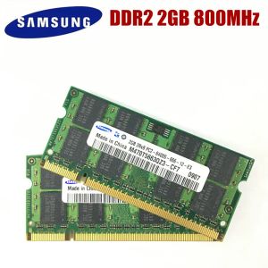 Rams Samsung 2GB 2RX8 PC26400S 800MHz DDR2 Memória de laptop de 2 GB 2G PC2 6400 800 MHz Módulo de notebook Sodimm Ram