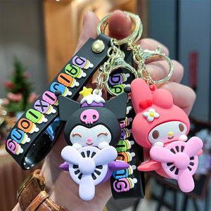 لطيف KUROMI MELODY KEYCHAIN ​​KAWAII Cartoon Frog Pudding Dog Penguin Women Bag Bendant Key Chain بالجملة