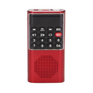 Oyuncular L328 Mini Taşınabilir Cep FM Otomatik Tarama Radyo Müzik Ses Mp3 çalar Ses kaydedici ile açık küçük hoparlör