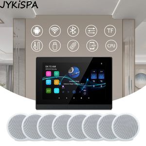 Bluetooth Wi-Fi сенсорный экран Android 11 усилитель умный домашний кинотеатр фоновая музыкальная система 8-дюймовый потолочный динамик для спальни