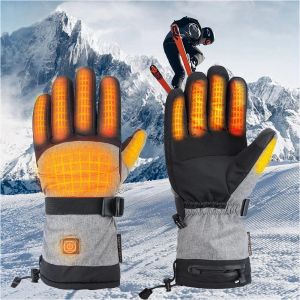 Перчатки зимние тепловые перчатки с нагреванием батареи с питанием от батареи мотоциклевые перчатки водонепроницаемые сенсорные экрана теплее для катания на велосипеде для катания