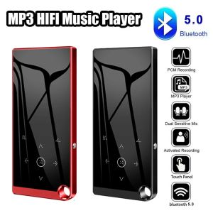 Плеер 2,4-дюймовый экран Bluetooth5.0 Mp3-плеер с сенсорной клавишей Портативный аудио без потерь Музыка Hi-Fi Walkman FM/электронная книга/рекордер/видеоплеер MP4
