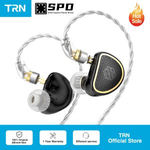 Mikrofonlar TRN SPD+BA XUANWU Kulak kulaklık hibrit düzlemsel inear monitör IEM HIFI DJ Çalışma Spor Kulaklıkları Kulak Düzeni Kulaklıkları