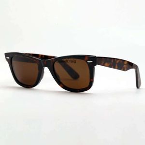 Rays Bans Классические брендовые роскошные квадратные солнцезащитные очки Wayfarer для мужчин в ацетатной оправе с черными линзами и линзами, солнцезащитные очки для женщин UV400 черепахового цвета с коробчатой тканью 2 24
