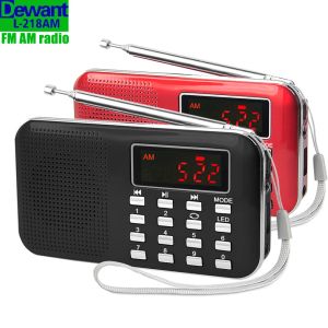 Oyuncular L218am Taşınabilir Mini İnce Pocket Dijital Otomatik Tarama FM AM Gurbani Pujabi ile Radyo Alıcı Ses Müzik Oyuncusu Konuşmacı