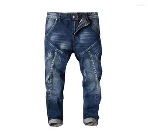 Calças masculinas039s jeans outono men39s elástico harlan solto casual ciclismo preto jeansmais tamanhos 2838 407145965