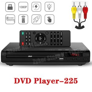 Oyuncular DVD Player HD 1080p Home 225 DVD Player Multimedya Dijital TV Disk Oyuncu Destek DVD CD MP3 MP4 RW VCD DVD Ev Sinema Sistemi