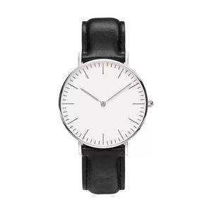 Tasarımcı Mens Watch dw kadın moda saatleri Daniel039s siyah kadran deri kayış saati 40mm 36mm montres homme9278926200n