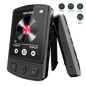 Портативный MP3-плеер, спортивный клип, Walkman, Hi-Fi звук, Bluetooth-совместимый, сверхлегкий MP3-плеер 5,2, кнопка, экран 1,8 дюйма для спорта