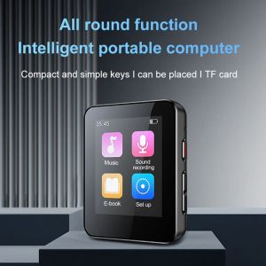 Игрок MP3 Music Player Внешний воспроизведение Walkman MP4 Compact Portable Mini Player Black Metal + экран может быть вставлена ​​карта/запись