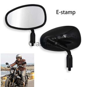 Motorcycle Mirrors E stamp 10mm Universal Vintage Oval Motorcycle Back Rearview Mirror for Prince Suzuki GV300S x0901