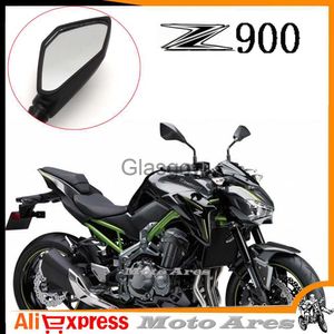 Espelhos da motocicleta para kawasaki 2017 um par 10mm espelhos da motocicleta moto scooter lateral espelho retrovisor preto x0901