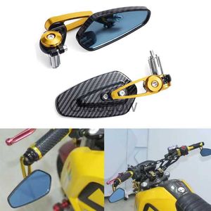 Rétroviseurs de moto 2022 Nouveau rétroviseur de moto en fibre de carbone, miroir de guidon modifié, rétroviseur inversé, accessoires de moto x0901