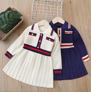 Baby Girls Princess Dresses Spring Autumn Kids Knitted Dress Children Skirts