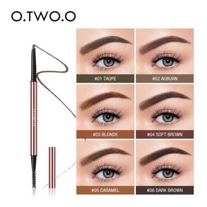 Eyebrow Enhancers O TWO O Ultra Fine Triangle Pencil Waterproof Makeup Blonde Brown Eyebrows Precise Brow Definer Eye Cosmetics 6 Colors 230831