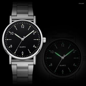 Bilek saatleri erkek ve kadın çift ışıltılı saat moda satan çelik kayış saati iş rahat dijital bilek saatler toptan