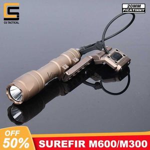 Torches Wadsn Surefir M600 M600C M300 Тактический фонарик с мантиром смещения рельса Picatinny и аксессуарами Modbutton Switch AirSoft HKD230901