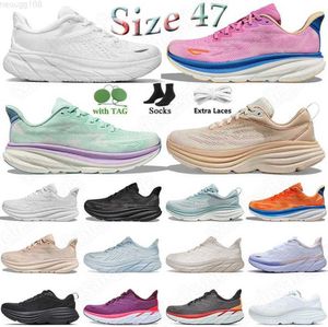 2023 Hokas One Bondi H Koşu Ayakkabıları Kadın Erkekler Cliftons H Clifton 9 H Eggnog Vites Sand Bondi H Ücretsiz İnsanlar Parlak Deniz Mavi Spor Sabahları Big 559ess