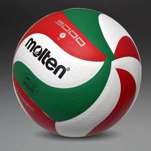 Balls US Original Molten V5M5000 Volleyball Standard Size 5 PU Ball for Students Adult and Teenager Competition Training Outdoor Indoo 230831