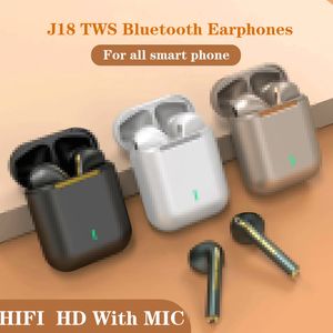 Amazon Hot Sell J18 TWS Bluetooth kulaklıklar kulaklık stereo dokunmatik kontrol otomatik eşleştirme spor müziği j 18 kulaklık