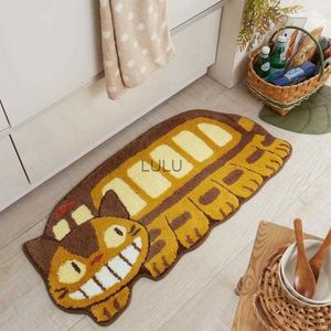 Cartoon Anime мой сосед Totoro Carpet Creative 3d нерегулярная кошачья автобуса Loung Rug kawaii спальня спальня для спальни коврик для дома декор Hkd230901