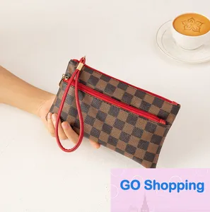Üst düzey yeni modaya uygun ekose el çantası cep telefonu çantası para çantası kadın bilek çantaları toptan