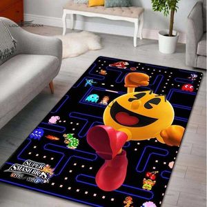 Pac-Man Halı Retro Oyun Alanı Halı Retro Oyun Halı Oturma Odası Alanı Halı Ev Dekorasyon Halı Ev Teslim Hediye Ofis Alanı Halı HKD230901
