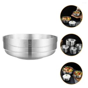 Обеденные наборы для лапши суп миска китайская лапша Большая из нержавеющая сталь на основе посуда корейские миски металлические рамен