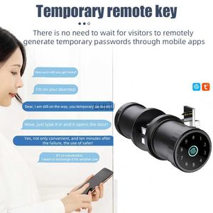 Serrature per porte Bluetooth WIFI Telecomando Smart Lock Controllo identificazione biometrica Impronta digitale Blocco porta Supporto Tuya App Password Chiave HKD230902