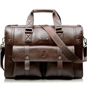 Портазы Crossten большие кожаные портфель кожаная портфель Business Messenger Bags Vintage Pleack Travel Bag Men's 17 -дюймовый ноутбук 230901